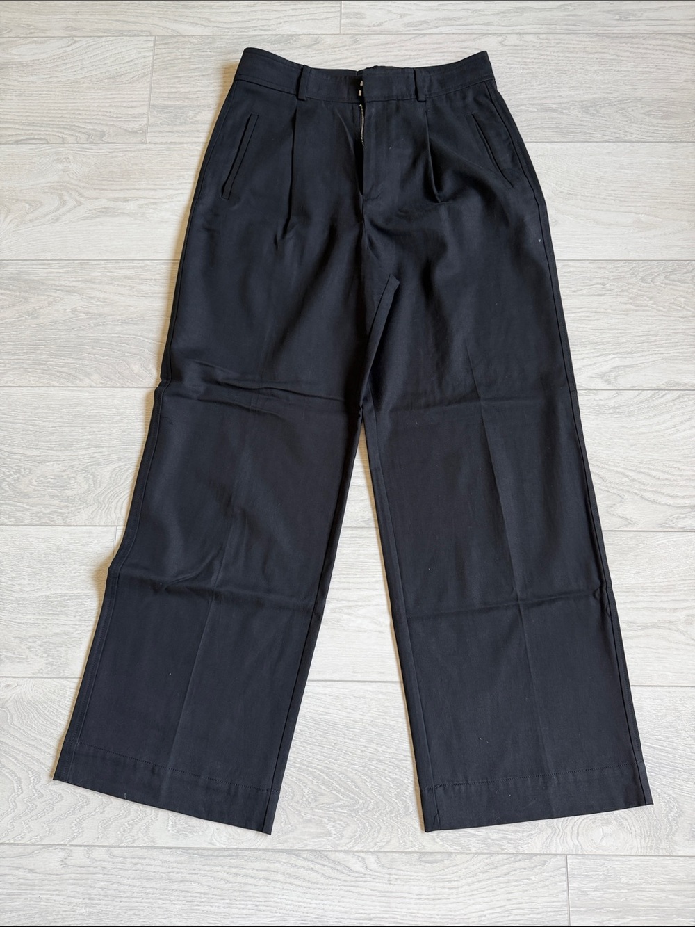 Everlane Black High-Waist Wide Leg Trousers